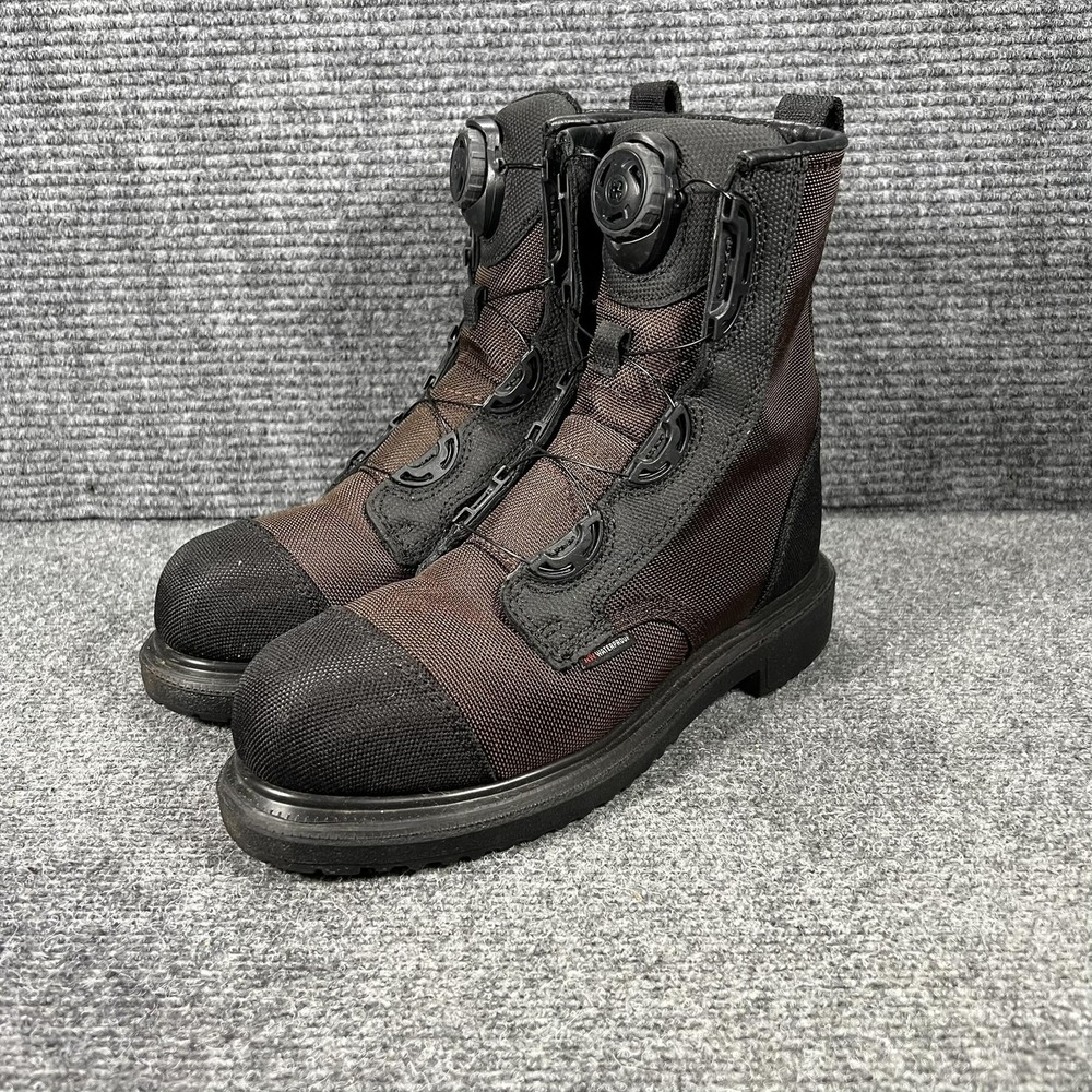 Red Wing Shoes Boots Mens Size 6.5 Brown Nylon Waterproof Safety Toe Work 2491